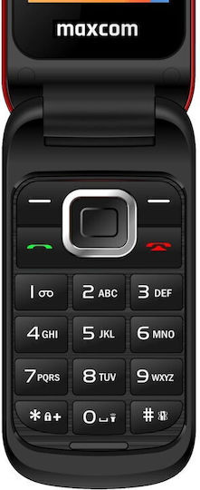 MaxCom MM815 Dual SIM Мобилен Телефон с Големи Бутоните Червен