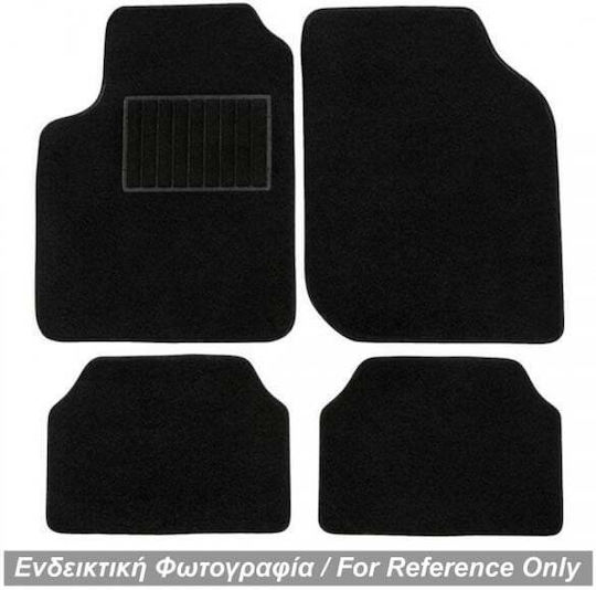 Race Axion Satz Vorder- und Hintermatten 4Stück aus Teppichboden für Jeep Cherokee 2008+ Schwarz