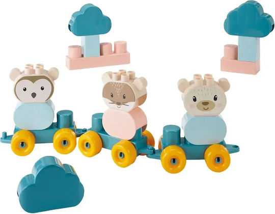 Ecoiffier Τουβλάκια Animal Train Bear Ξύλινα για 1+ Έτους 28τμχ