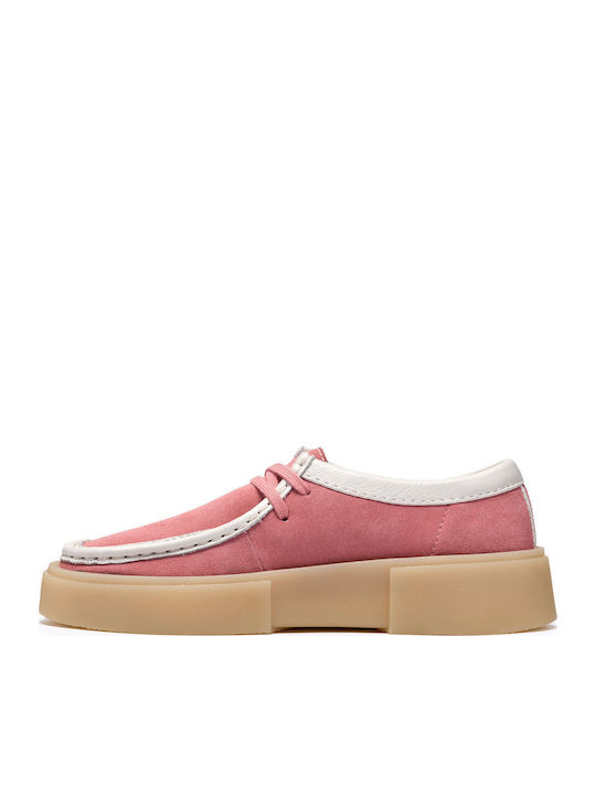 Torview Wallabee Suede Leather Women's Moccasins in Pink Colour