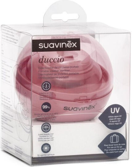 Suavinex Portable Baby Sterilizer for Pacifier Pink
