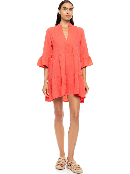 Pink Label Women's Beachwear Caftan Coral
