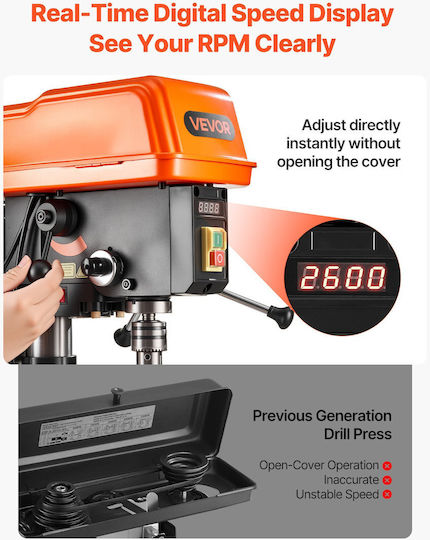 Vevor Κολωνάτο Δράπανο TSZC390W24ABOPKGO001V2 με Ισχύ 400Watt