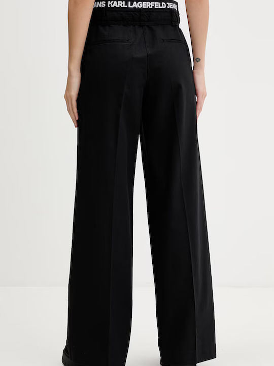 Damen Stoffhose Schwarz