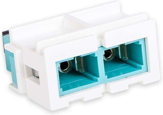 Adaptor Fo Multimode Sc Snap-in Lanmark Duplex Aqua