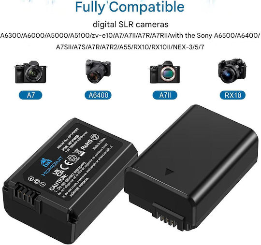 Set 2 Baterii Np-fw50 1300 Mah Încărcător Lcd Usb Sony Zv-e10 A6000 A6300 A6400 A6500 A5100 A5000 A7 A72 A7r A7r2 A7s2 7rm2 7sm2 7m2 A7r2 A7s2 55 Rx15 0 Ii Iii Iv Nex-3 5 6 7 Nex-f3