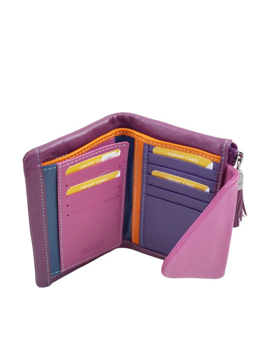 Klein Leder Damenbrieftasche Lila