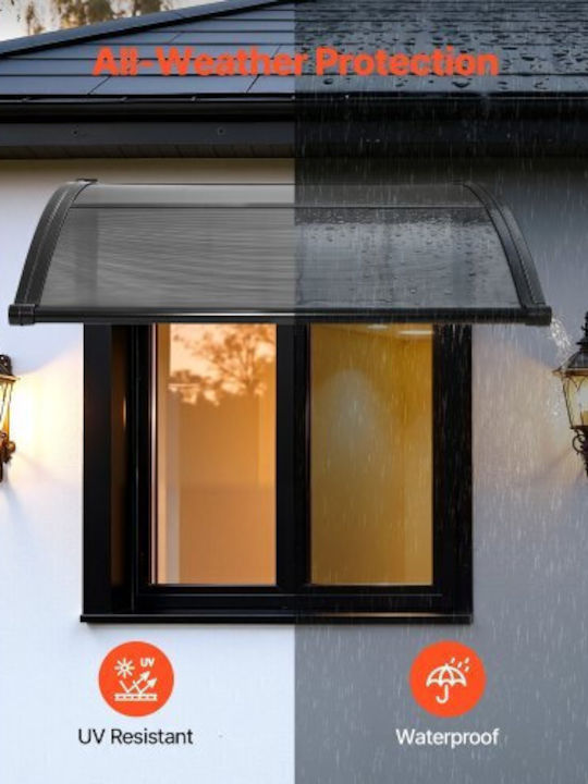 Vevor Polycarbonate Capony Roof for Door and Window P101.6xL96.52cm