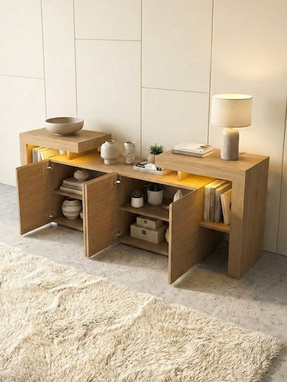 SteweHome Sideboard Karydi Mit Beleuchtung Led 4 Türen 200x40x74.5cm SteweHome Sideboard Karydi Mit Beleuchtung Led 4 Türen 200x40x74.5cm