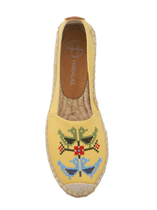 Textile Damen Espadrilles in Gelb Farbe