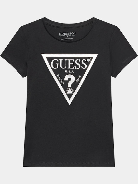 Guess T-shirt Μαύρο