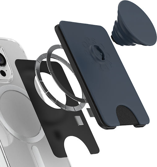 Popsockets Popwallet Magsafe Smartphone Holder Built-in Card Holder Navy Blue