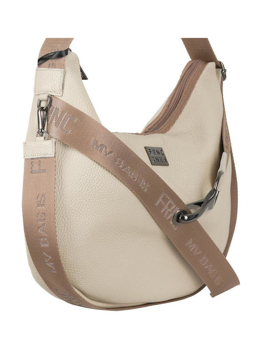 Damentasche Schulter Beige