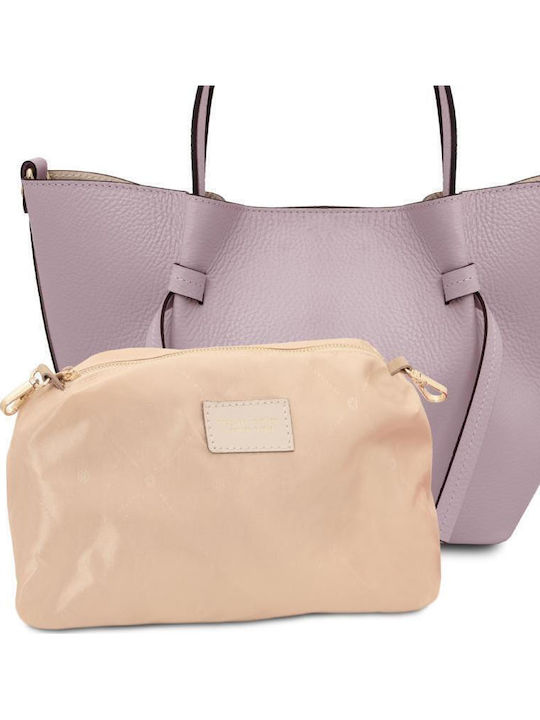 Leather Women's Shoulder Bag Lilac