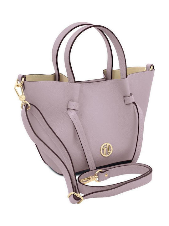 Leather Women's Shoulder Bag Lilac
