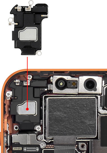 Clappio Interner Lautsprecher Kompatibel Mit Iphone 17 Pro Oberer Ohrhörer Modul Schwarz
