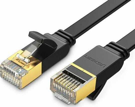 Ugreen Flat U/FTP (STP) Cat.7 (10Gbps) Καλώδιο Δικτύου Ethernet 3m Μαύρο