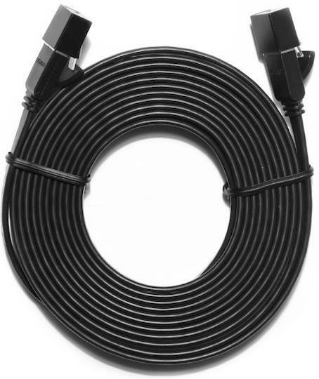 Ugreen Flat U/FTP (STP) Cat.7 (10Gbps) Καλώδιο Δικτύου Ethernet 3m Μαύρο