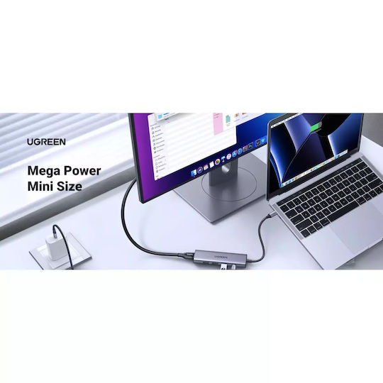 Ugreen CM511 USB-C Docking Station with HDMI 4K PD Gray