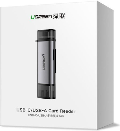 Ugreen Card Reader Type-C για SD/microSD Γκρι