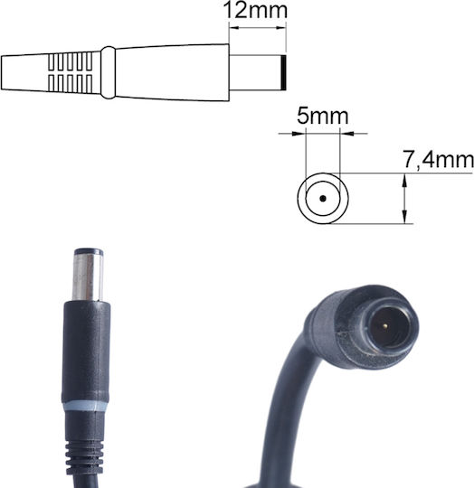 Ac Adapter Зарядно за лаптоп 240W 19.5V 12.3Спецификация за Dell с Адаптер за Захранване На Едро