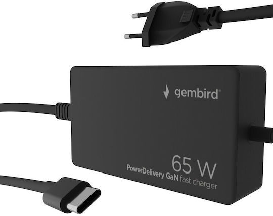 Gembird USB-C Universal Φορτιστής Laptop 65W 5V 5.6A με Αντάπτορα Τροφοδοσίας