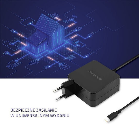 Qoltec USB-C Universal Laptop-Ladegerät 90W 20.3V 4.5A mit Netzteiladapter
