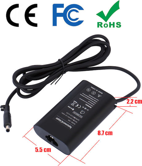 Φορτιστής Laptop 45W 19.5V 2.31A για Dell με Αποσπώμενο Καλώδιο Τροφοδοσίας Bulk