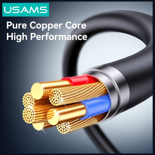 Usams USB 2.0 Kabel USB-C männlich - USB-A 18W Schwarz 1m (SJ777USB01)