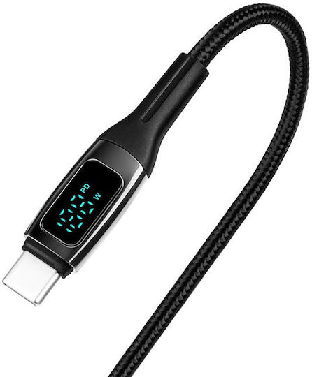 TTEC Alumicable USB 2.0 Cable USB-C male - USB-C 100W Μαύρο 1.5m 2DK57S