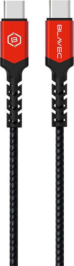 Blavec Raptor Braided USB 2.0 Cable USB-C male - USB-C 60W PD Μαύρο 0.5m