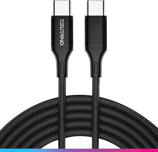 Oniverse USB 2.0 Cable USB-C male - USB-C Μαύρο 3m