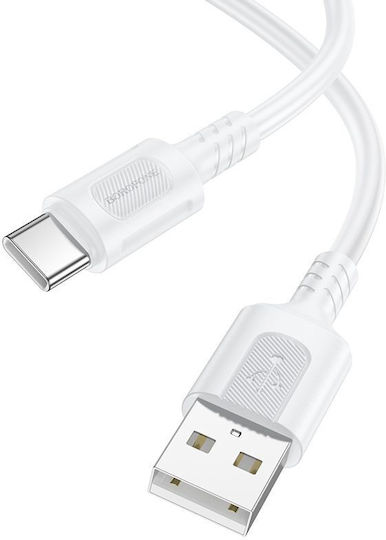 Borofone USB 2.0 Cable USB-C male - USB-A 20W White 1m