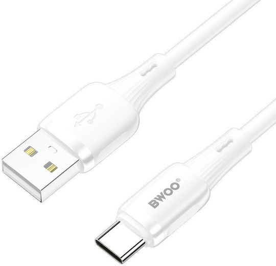 BWOO USB 2.0 Cable USB-C male - USB-A 18W Λευκό 1m