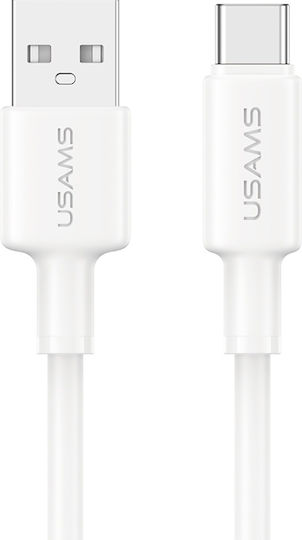 Usams USB 2.0 Cable USB-C Male - USB-A / USB-C 18W White 1m