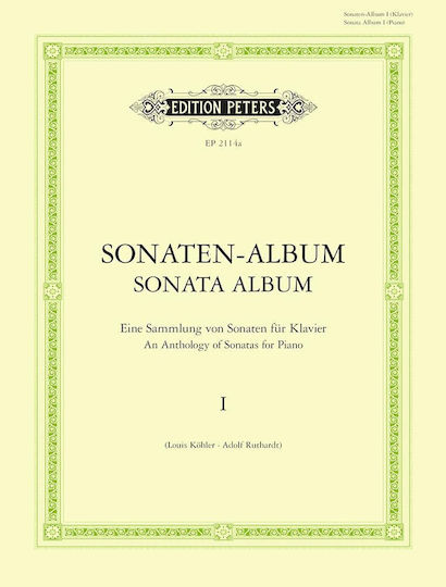 Edition Peters Sonaten Album I Klavier Εκδόσεις Peters Sheet Music for Piano