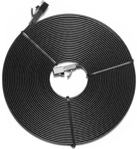 Ugreen Cablu De Rețea Ethernet Flat U/FTP (STP) Cat.6a (Gigabit) 15m Negru