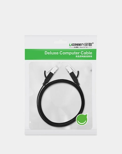 Ugreen Flat U/UTP Cat.6 (Gigabit) Network Cable Ethernet 1m Black