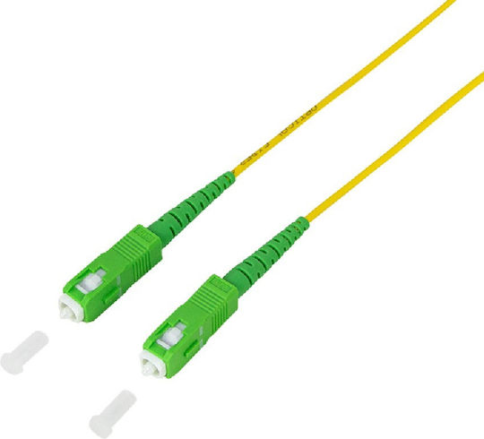 LogiLink Καλώδιο Οπτικής Ίνας SC/APC-SC/APC 5m Κίτρινο