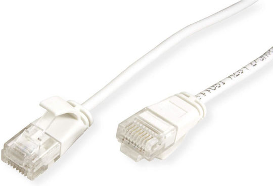 Roline U/UTP Cat.6a (Gigabit) Мрежов Кабел Ethernet 5м Бял