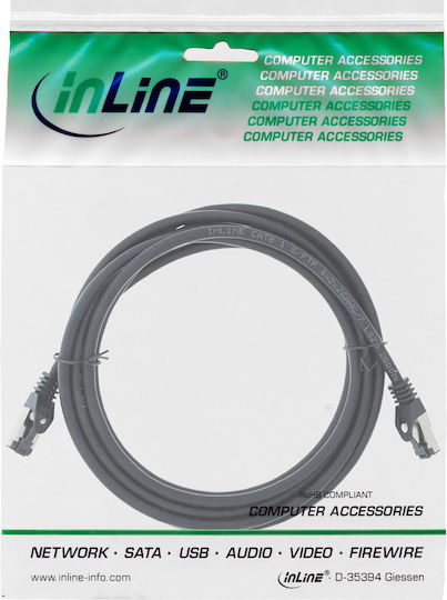 InLine S/FTP Cat.8.1 Ethernet Network Cable 3m Black 1pcs