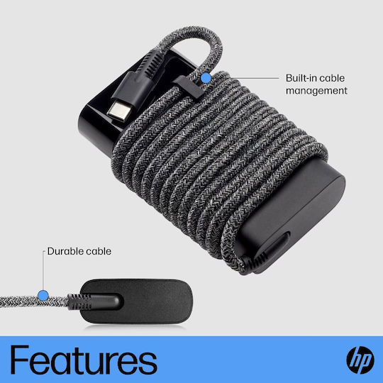 HP USB-C Laptop Charger 65W 5V for HP Without Power Cord