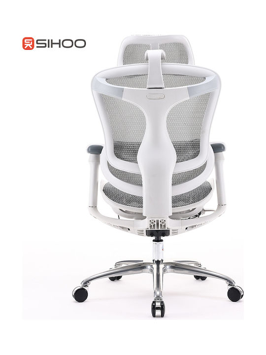 Sihoo Scaun de Birou cu Brațe Reglabile Off White
