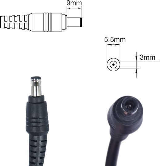 Laptop Charger 90W 19V 4.74A for Samsung with Detachable Power Cable