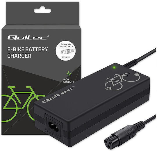 Qoltec Charger Qoltec Electric Bicycle 36v/42v 2a Power Cable