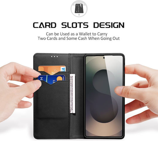Dux Ducis Hivo Series Book Synthetic Leather / Silicone / Leather Black (Galaxy S26 Ultra)