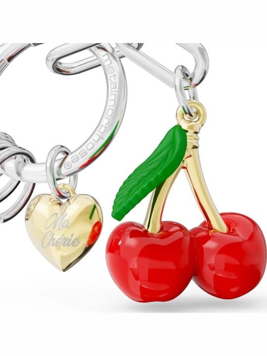 Metalmorphose Mtm406-01 Keychain Keyholder Foodie Nature Collection Cherry Heart