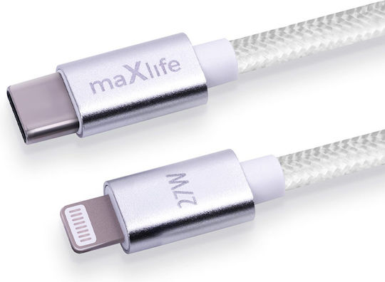 Maxlife USB-C to Lightning Cable 27W Λευκό 2m