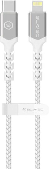 Blavec Braided USB-C to Lightning Cable 20W Λευκό 1m