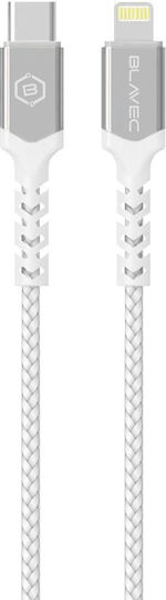 Blavec Braided USB-C to Lightning Cable 20W Λευκό 0.25m